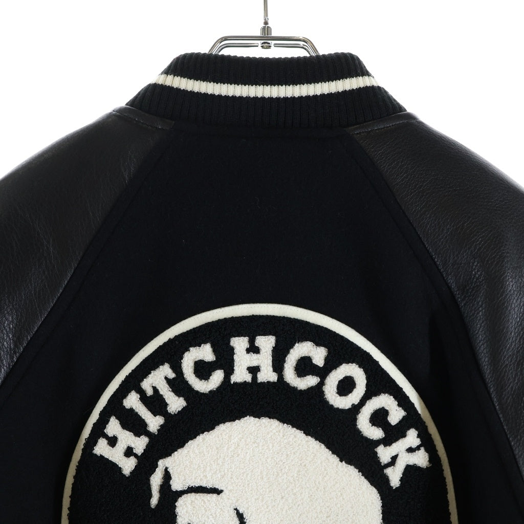 UNDERCOVER(アンダーカバー) 22AW HITCHCOCK FACE ヒッチコックフェイス スタジアムジャケット ブラック UC2B4203