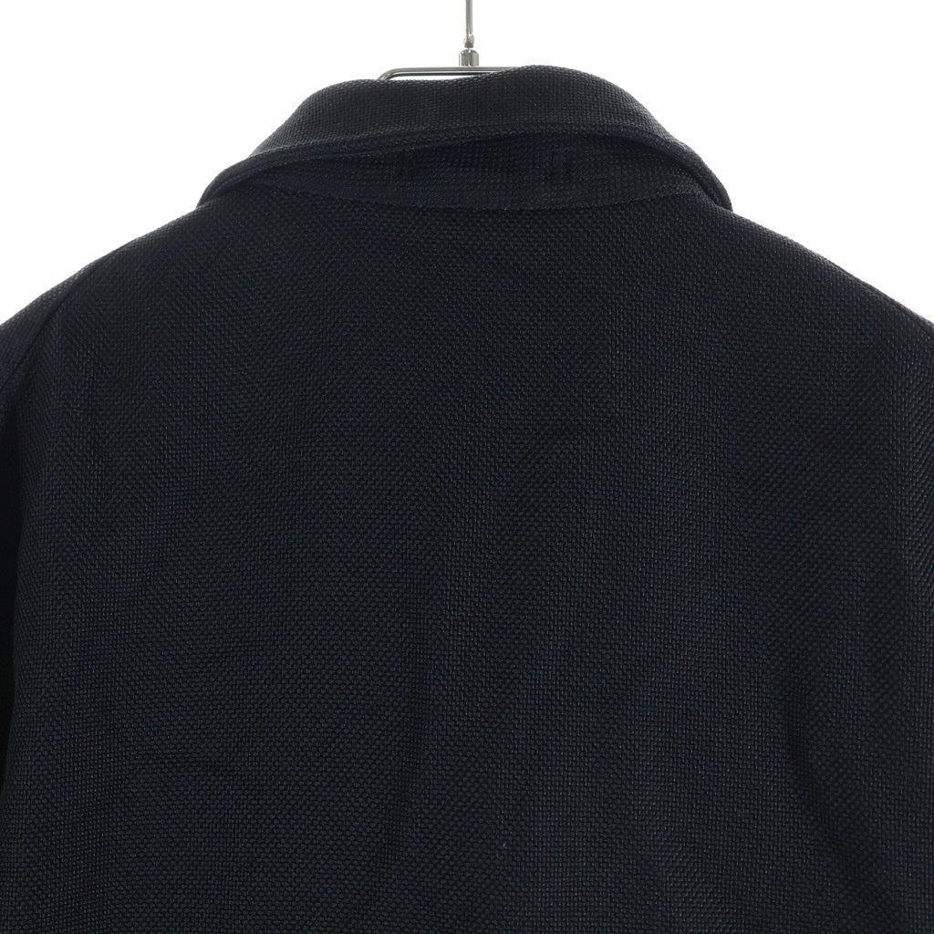 COMME des GARCONS HOMME DEUX(コムデギャルソン オムドゥ) 26SS AD2025 エステルメッシュ 製品後加工 シングルテーラードジャケット ブラック DQ-J023