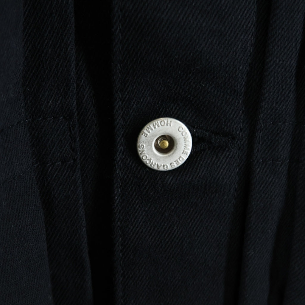 COMME des GARCONS HOMME(コムデギャルソンオム) 26SS AD2025 1STタイプ 綿デニム 製品洗い トラッカージャケット ブラック HQ-J013