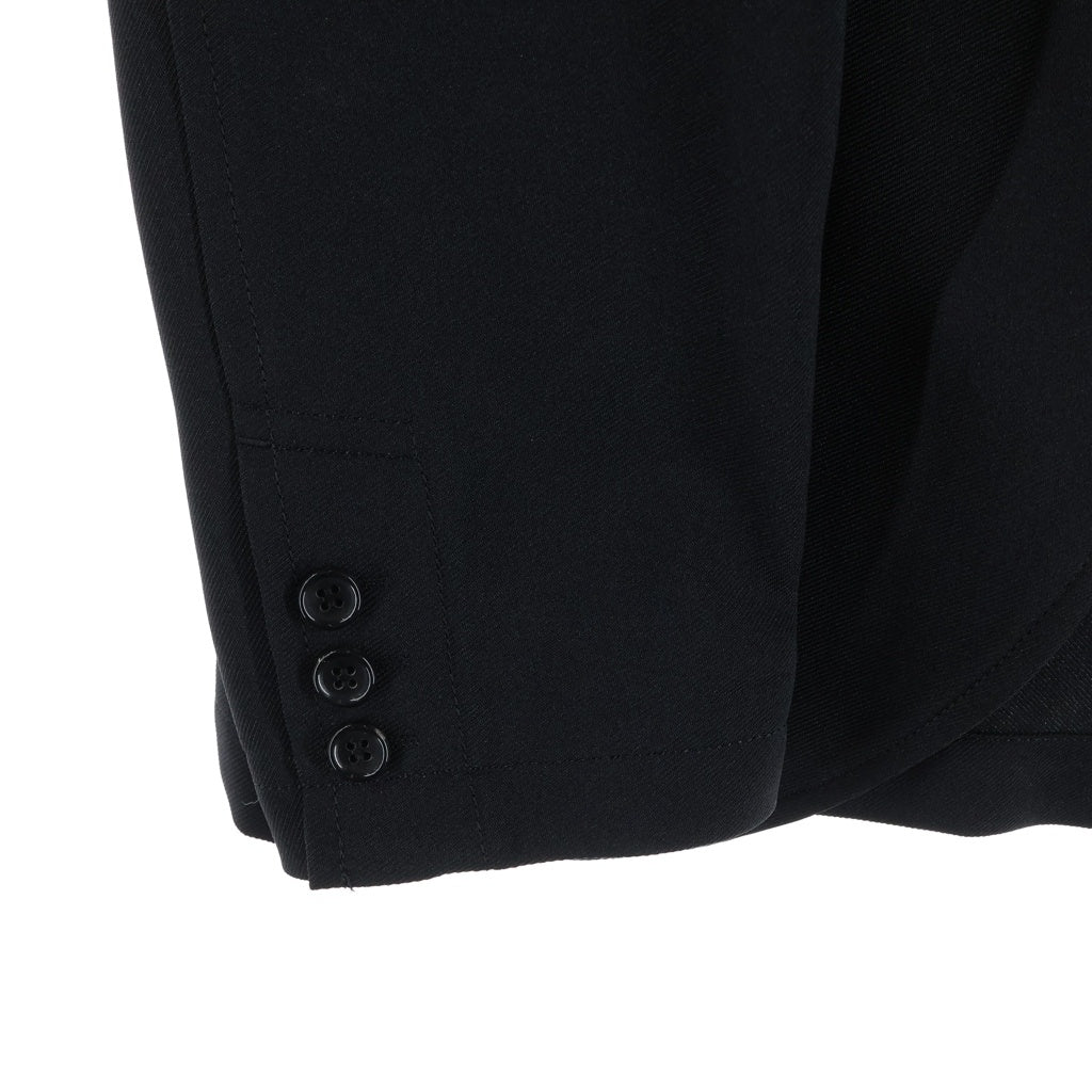 COMME des GARCONS SHIRT(コムデギャルソンシャツ) 26SS ポリエステルツイル フロントジップ ノッチドラペルジャケット ブラック FQ-J502