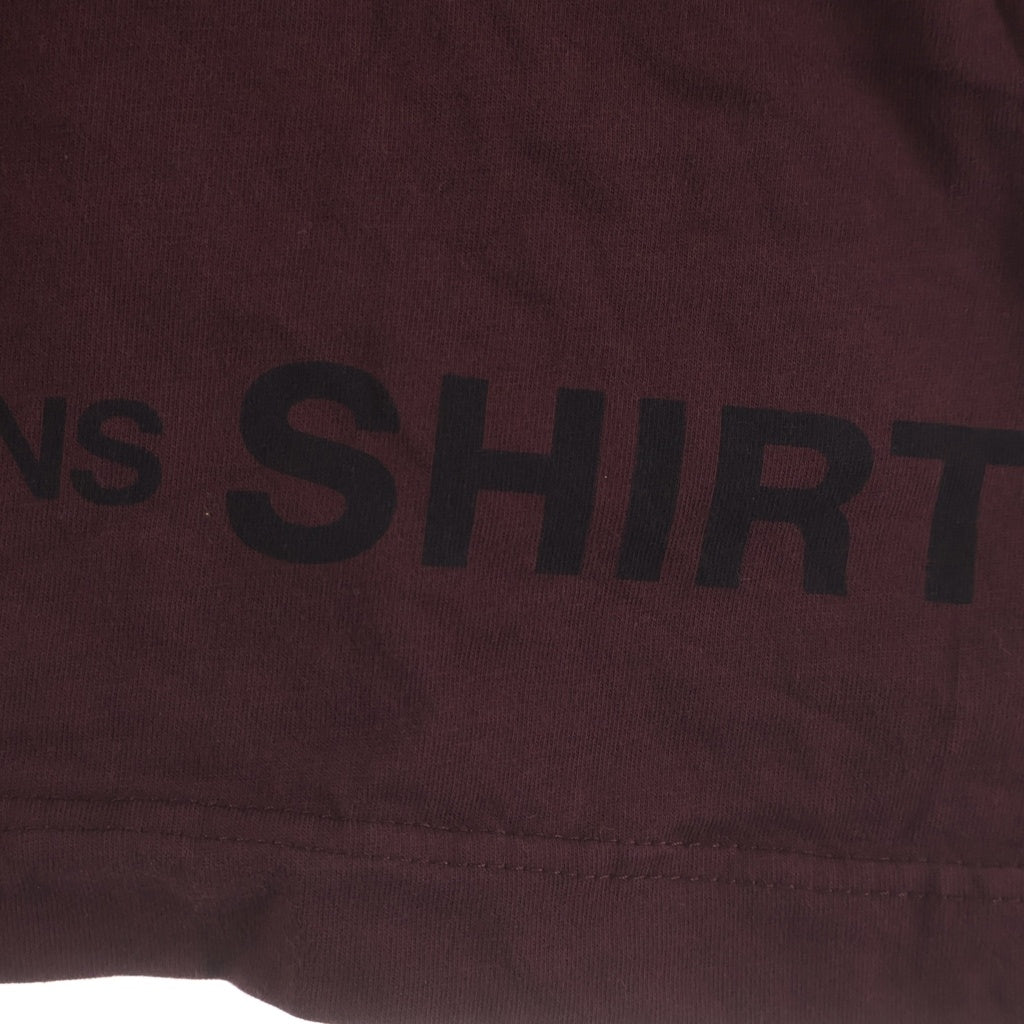 COMME des GARCONS SHIRT(コムデギャルソンシャツ) バックロゴプリント コットン クルーネック半袖Tシャツ カットソー バーガンディー FQ-T016