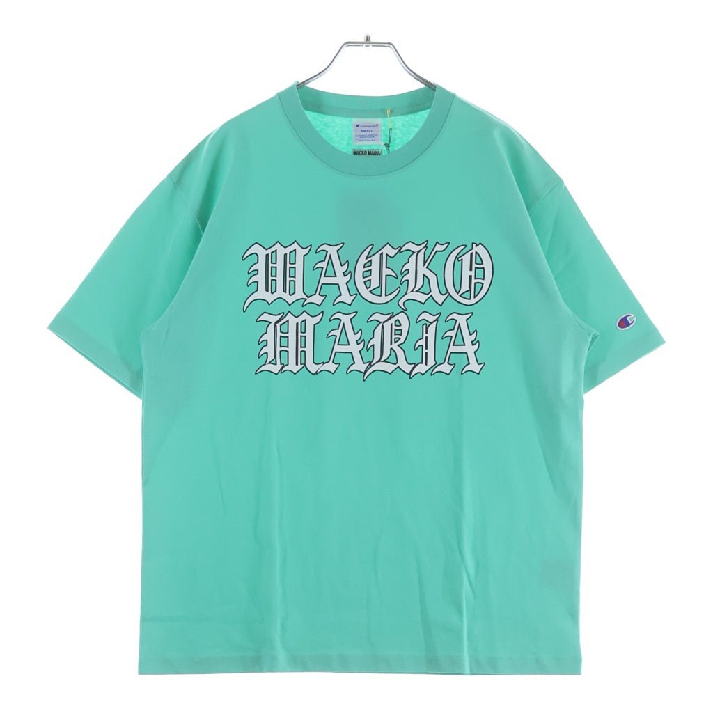 WACKO MARIA(ワコマリア) ×CHAMPION HEAVY WEIGHT TEE チャンピオン ヘビーウェイト クルーネック半袖Tシャツ カットソー グリーン CHAMPION-WM-TEE01