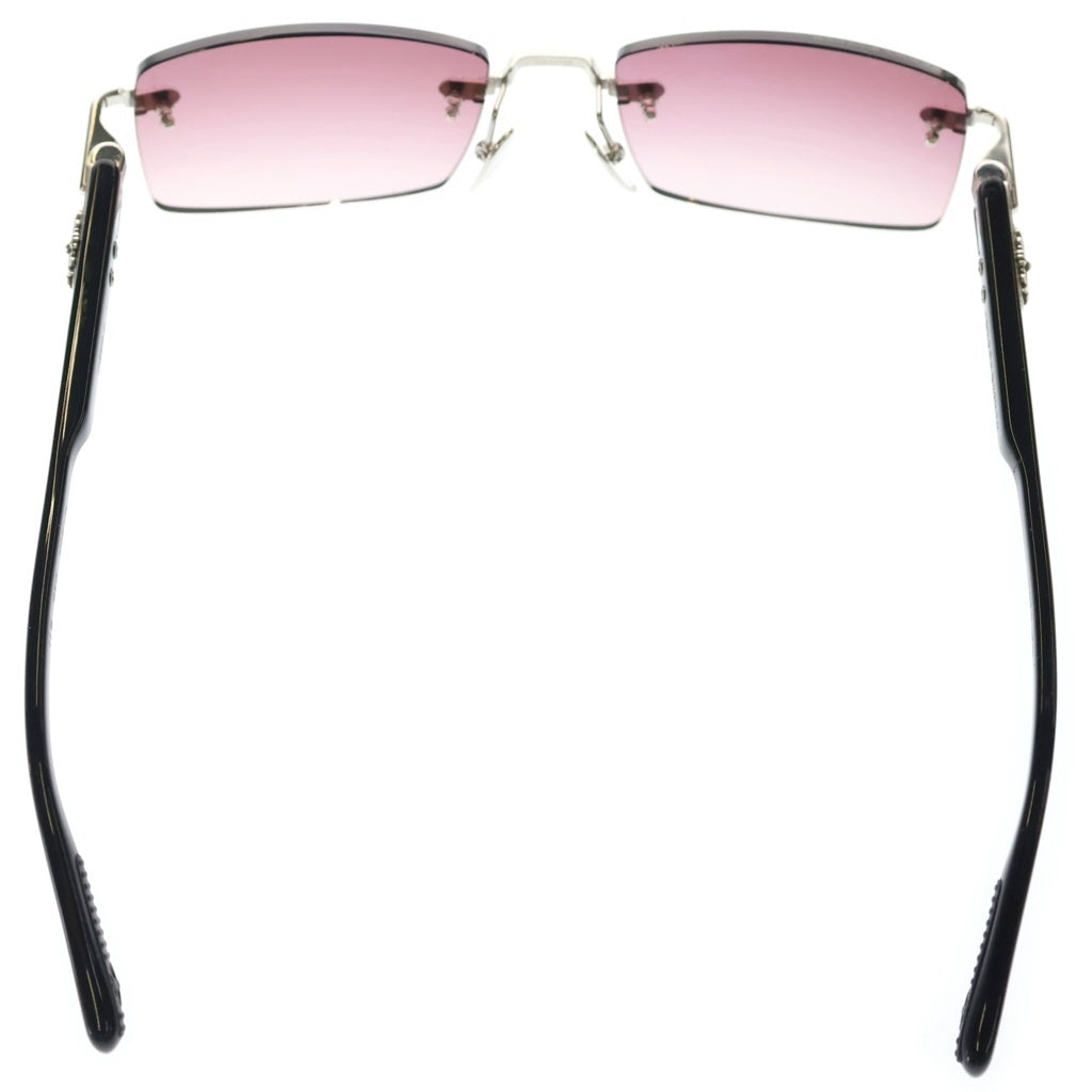 CHROME HEARTS(クロムハーツ) DEEP II ディープツー サイドフローラルクロス スクエアフレーム リムレス サングラス アイウェア 眼鏡 パープル
