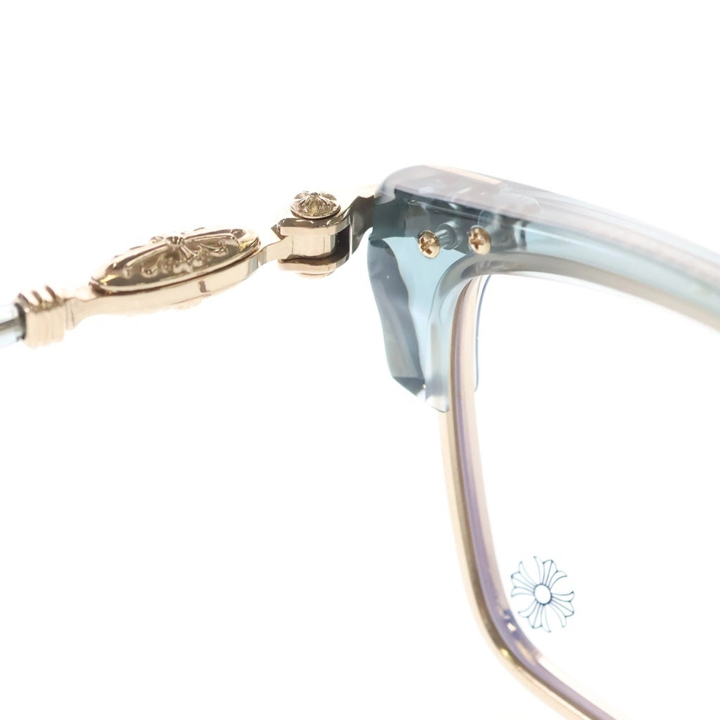 CHROME HEARTS(クロムハーツ) NIPPLOPOLIS ニプロポリス スクエアフレーム サングラス アイウェア 眼鏡 ブルー/シルバー