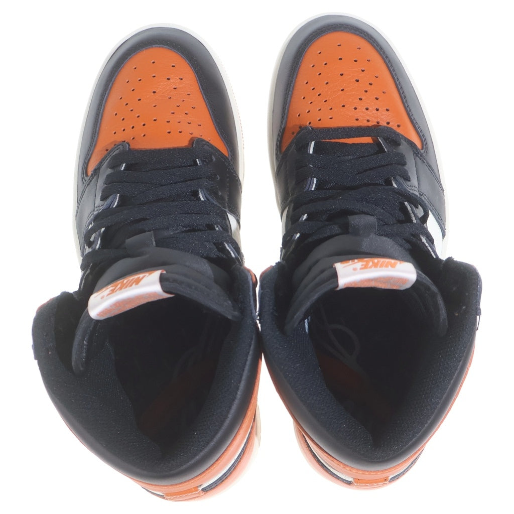 NIKE(ナイキ) AIR JORDAN 1 RETRO HIGH OG エアジョーダン 1 レトロ オージー ハイカットスニーカー オレンジ/ブラック/ホワイト US9/27cm DZ5485-008