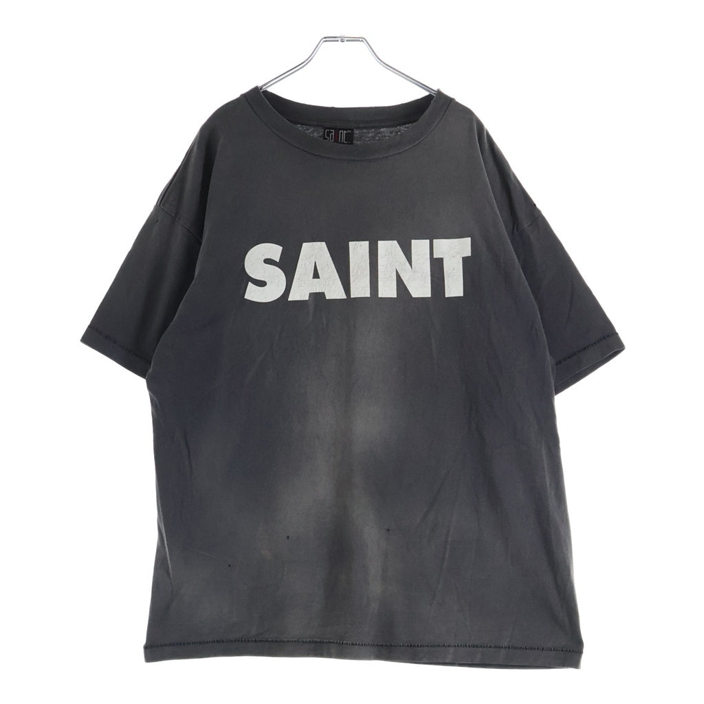 SAINT MICHAEL(セントマイケル) 23AW 1ST DROP CONFIDENCE S/S TEE ファースト ドロップ コンフィデンス クルーネック 半袖Tシャツ カットソー ブラック SM-A23-0000-003