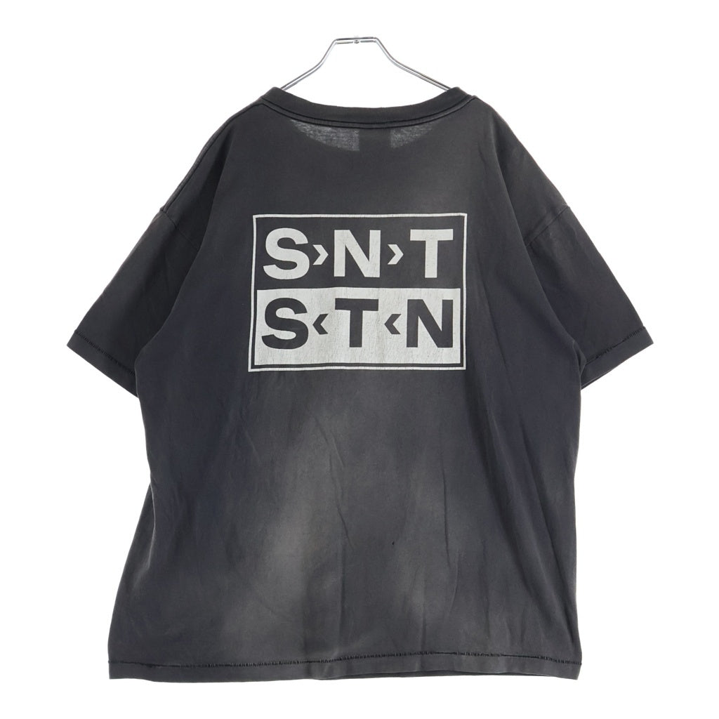 SAINT MICHAEL(セントマイケル) 23AW 1ST DROP CONFIDENCE S/S TEE ファースト ドロップ コンフィデンス クルーネック 半袖Tシャツ カットソー ブラック SM-A23-0000-003