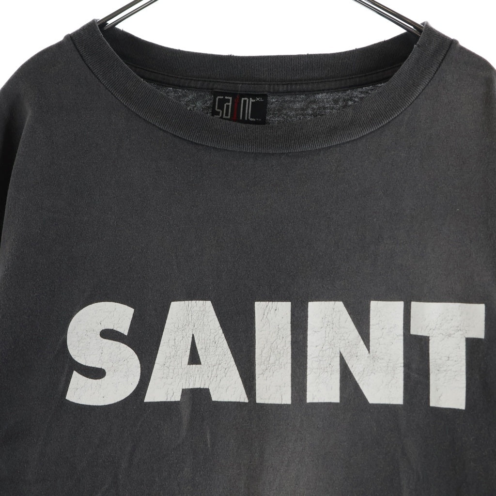 SAINT MICHAEL(セントマイケル) 23AW 1ST DROP CONFIDENCE S/S TEE ファースト ドロップ コンフィデンス クルーネック 半袖Tシャツ カットソー ブラック SM-A23-0000-003