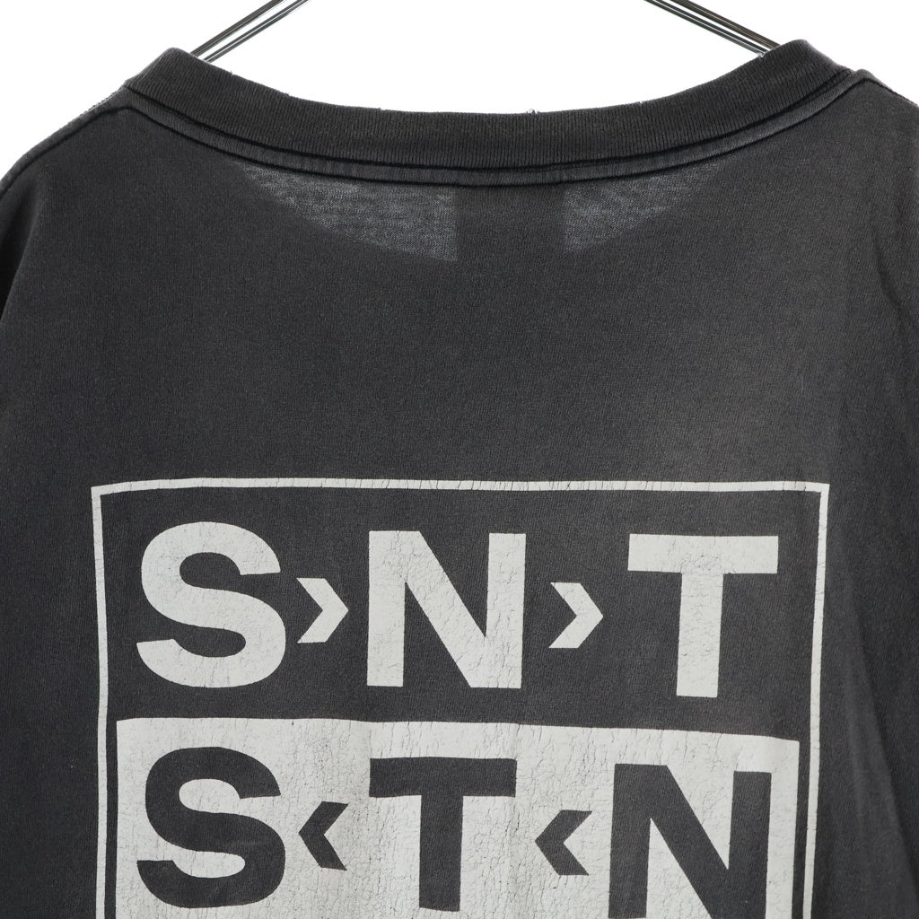 SAINT MICHAEL(セントマイケル) 23AW 1ST DROP CONFIDENCE S/S TEE ファースト ドロップ コンフィデンス クルーネック 半袖Tシャツ カットソー ブラック SM-A23-0000-003