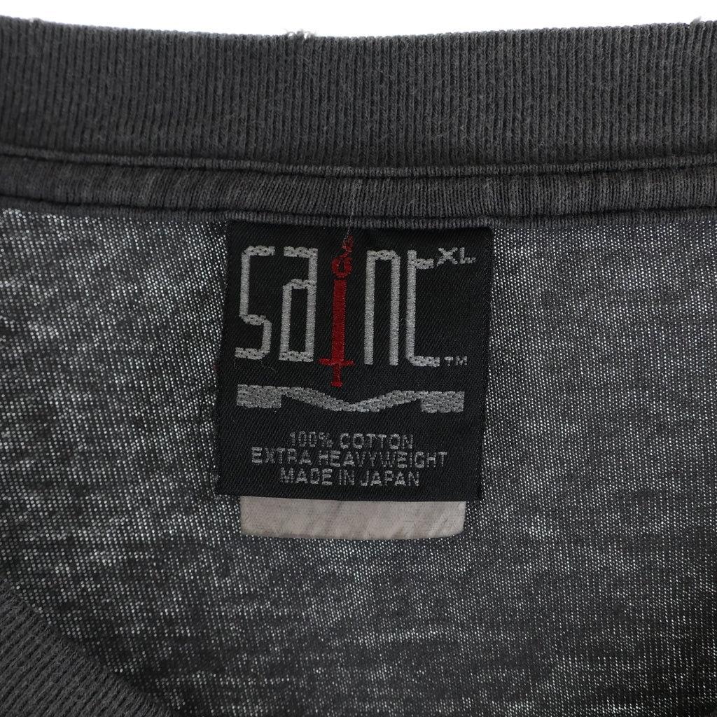 SAINT MICHAEL(セントマイケル) 23AW 1ST DROP CONFIDENCE S/S TEE ファースト ドロップ コンフィデンス クルーネック 半袖Tシャツ カットソー ブラック SM-A23-0000-003