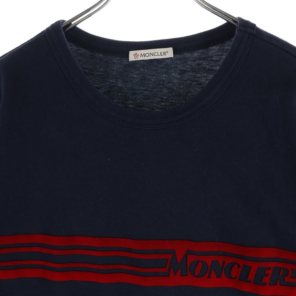 MONCLER(モンクレール) 20SS MAGLIA T-SHIRT フロントプリントクルーネック半袖Tシャツカットソー ネイビー F20918C75410