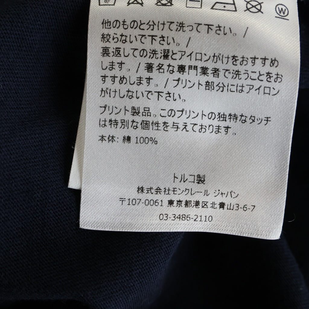 MONCLER(モンクレール) 20SS MAGLIA T-SHIRT フロントプリントクルーネック半袖Tシャツカットソー ネイビー F20918C75410