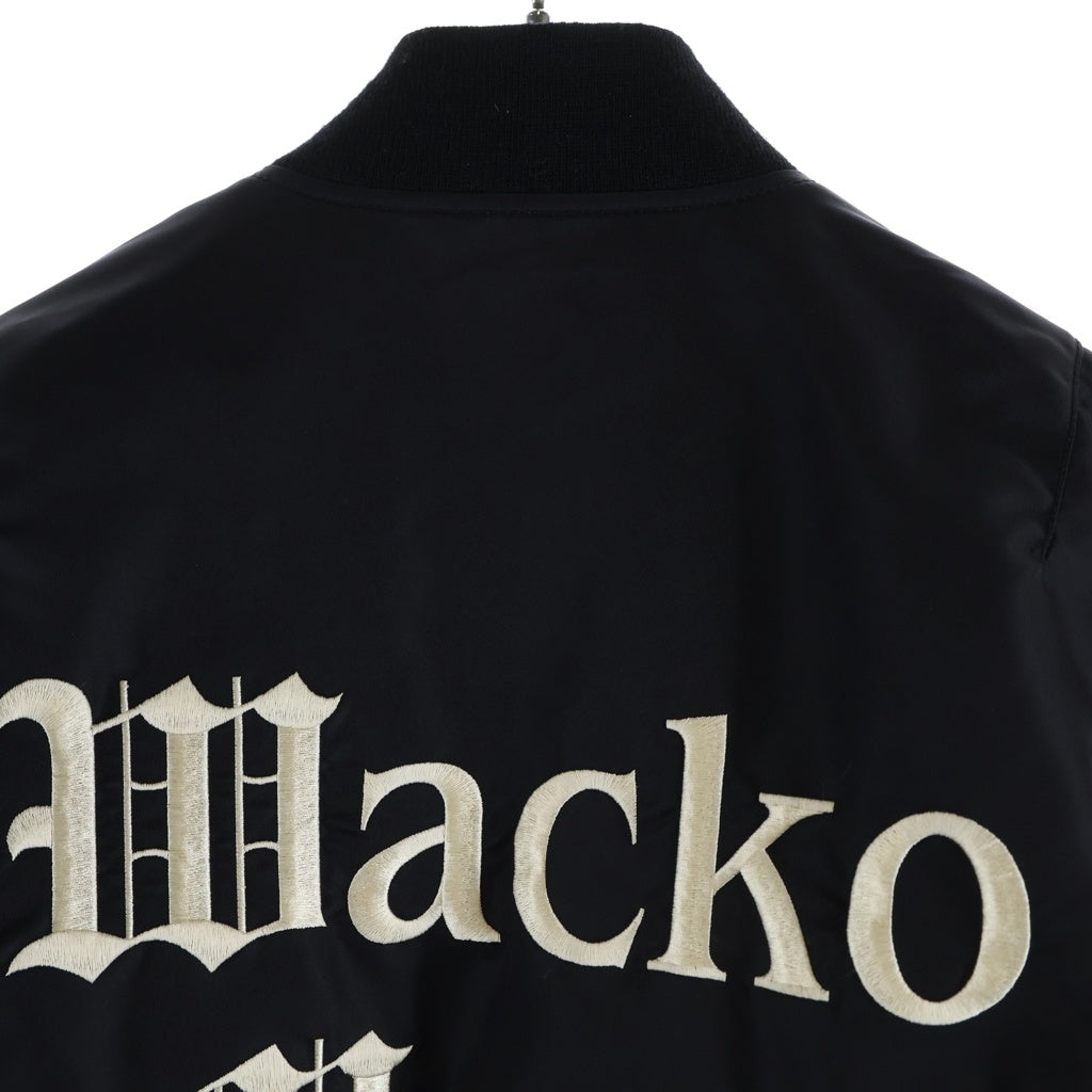 WACKO MARIA(ワコマリア) 22AW MA-1 FLIGHT JACKET ロゴエンブロイダリー フライトボンバージャケット ブラック 22FW-WMO-ML17