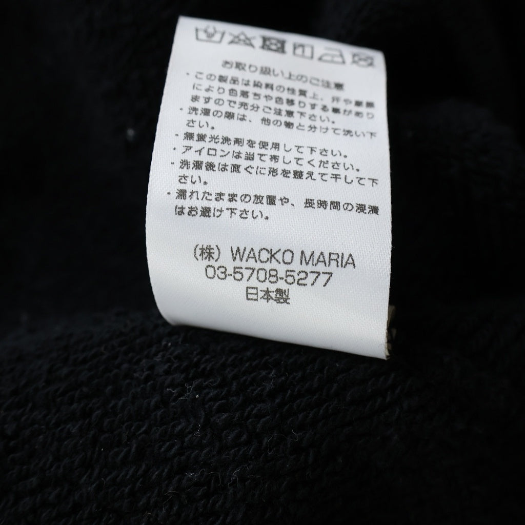 WACKO MARIA(ワコマリア) MIDDLE WEIGHT PULLOVER SWEAT SHIRT ミドルウエイト プルオーバースウェットフーディ パーカー ブラック