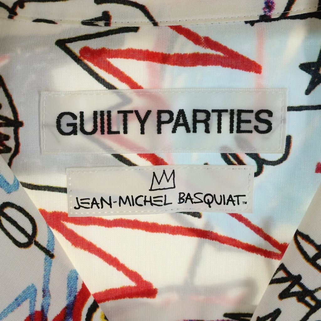 WACKO MARIA(ワコマリア) 23SS ×JEAN-MICHEL BASQUIAT ジャンミシェル バスキア 半袖ハワイアン オープンカラー レーヨン アロハシャツ 総柄 ホワイト