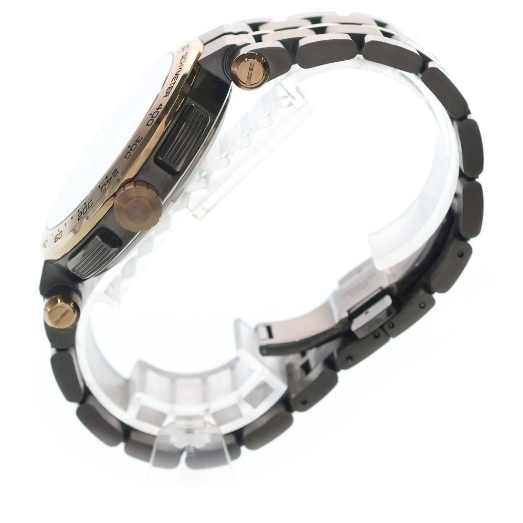 VERSACE(ヴェルサーチ) AION Chrono gent アイオンクロノジェント クォーツ式 ブラック文字盤 45mm 腕時計 ブラック/ゴールド VE6CA0723