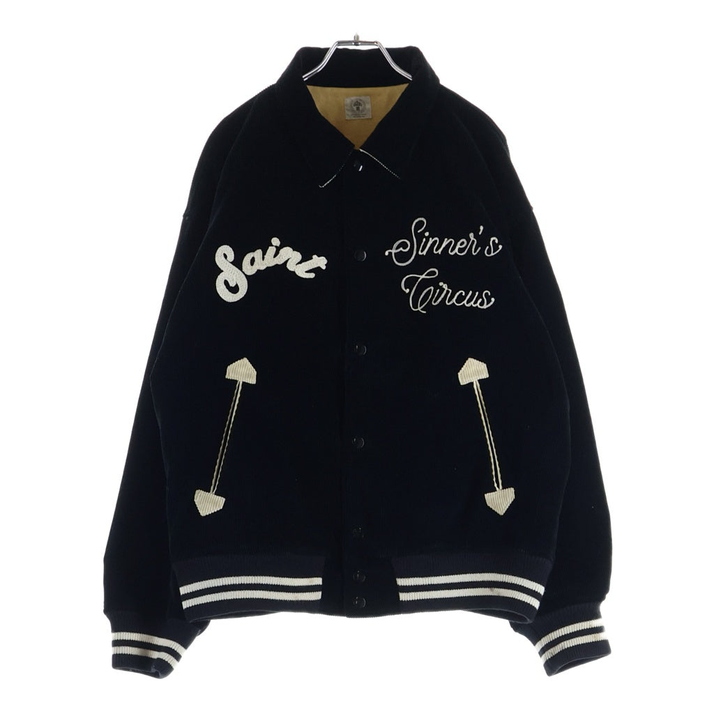 SAINT MICHAEL(セントマイケル) 21AW CORDUROY JACKET 両面チェーンステッチ コーデュロイ ジャケット ブルゾン ブラック SM-A21-0000-041