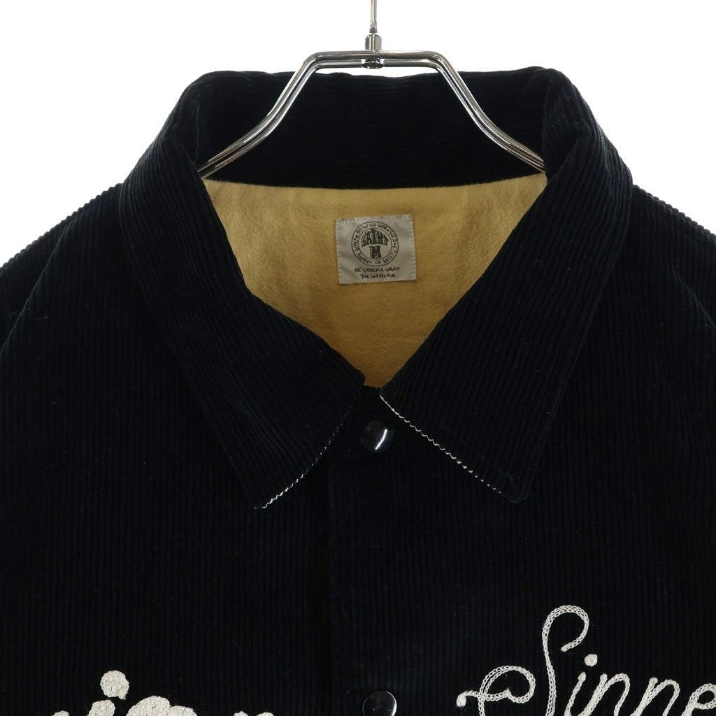 SAINT MICHAEL(セントマイケル) 21AW CORDUROY JACKET 両面チェーンステッチ コーデュロイ ジャケット ブルゾン ブラック SM-A21-0000-041