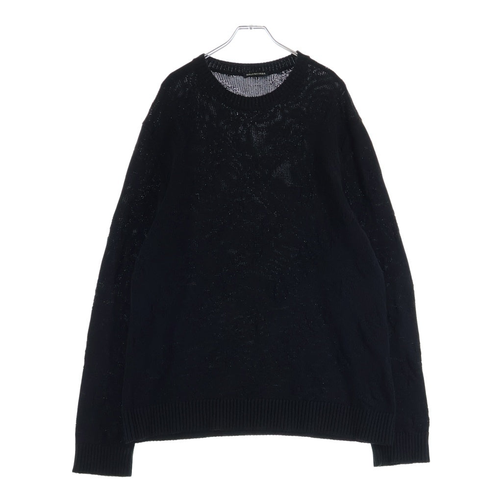 BALENCIAGA(バレンシアガ) ロゴ ジャガード クルーネック ニット 
