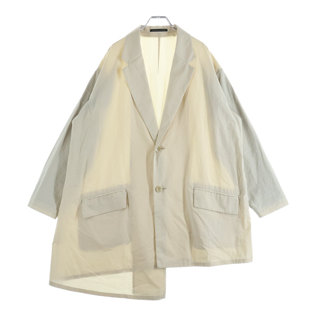 Y's(ワイズ) COTTON BROAD BIG JACKET コットン ブロード ビッグ シングルテーラードジャケット レディース ベージュ YK-J12-014