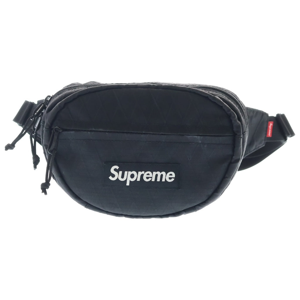 SUPREME(シュプリーム) 18AW Waist Bag ボックスロゴ キルティング ウエスト ショルダーバッグ ブラック