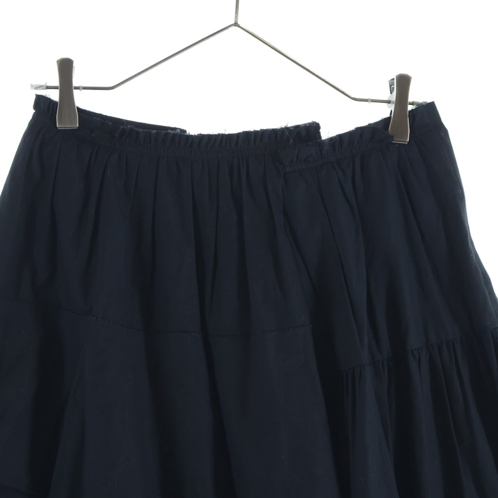 COMME des GARCONS(コムデギャルソン) 13SS AD2012 ドッキング加工 プリーツ コットンスカート レディース ブラック GK-S039