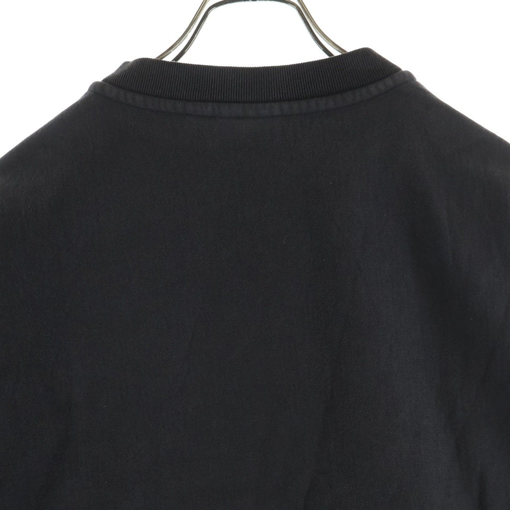 STUSSY(ステューシー) SWEATSHIRT ヘンリーネック プルオーバースウェットシャツ トレーナー ブラック