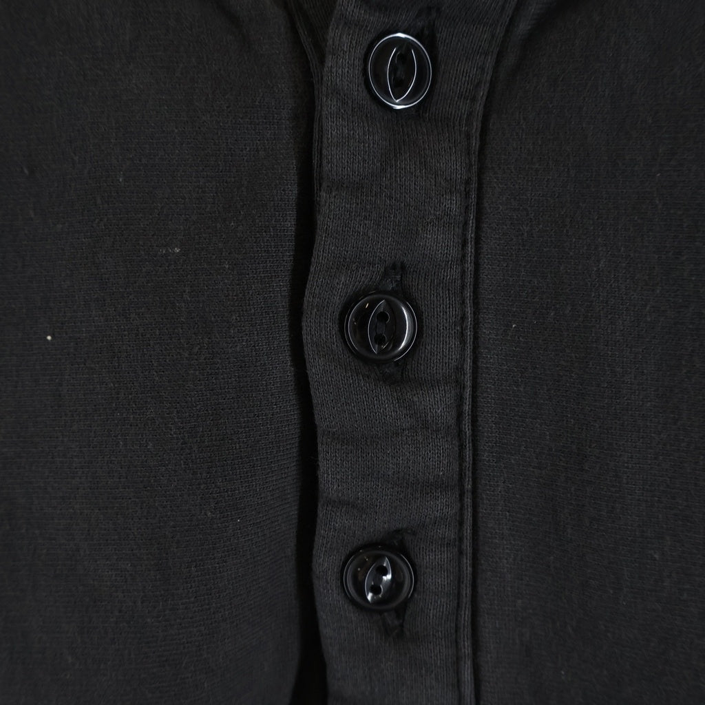 STUSSY(ステューシー) SWEATSHIRT ヘンリーネック プルオーバースウェットシャツ トレーナー ブラック
