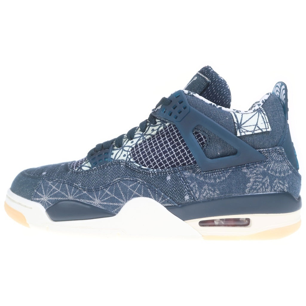 NIKE(ナイキ) AIR JORDAN 4 RETRO SE SASHIKO DEEP OCEAN エアジョーダン4 レトロ 刺し子 ディープオーシャン ミッドカットスニーカー インディゴ US19.5/27.5cm CW0898-400