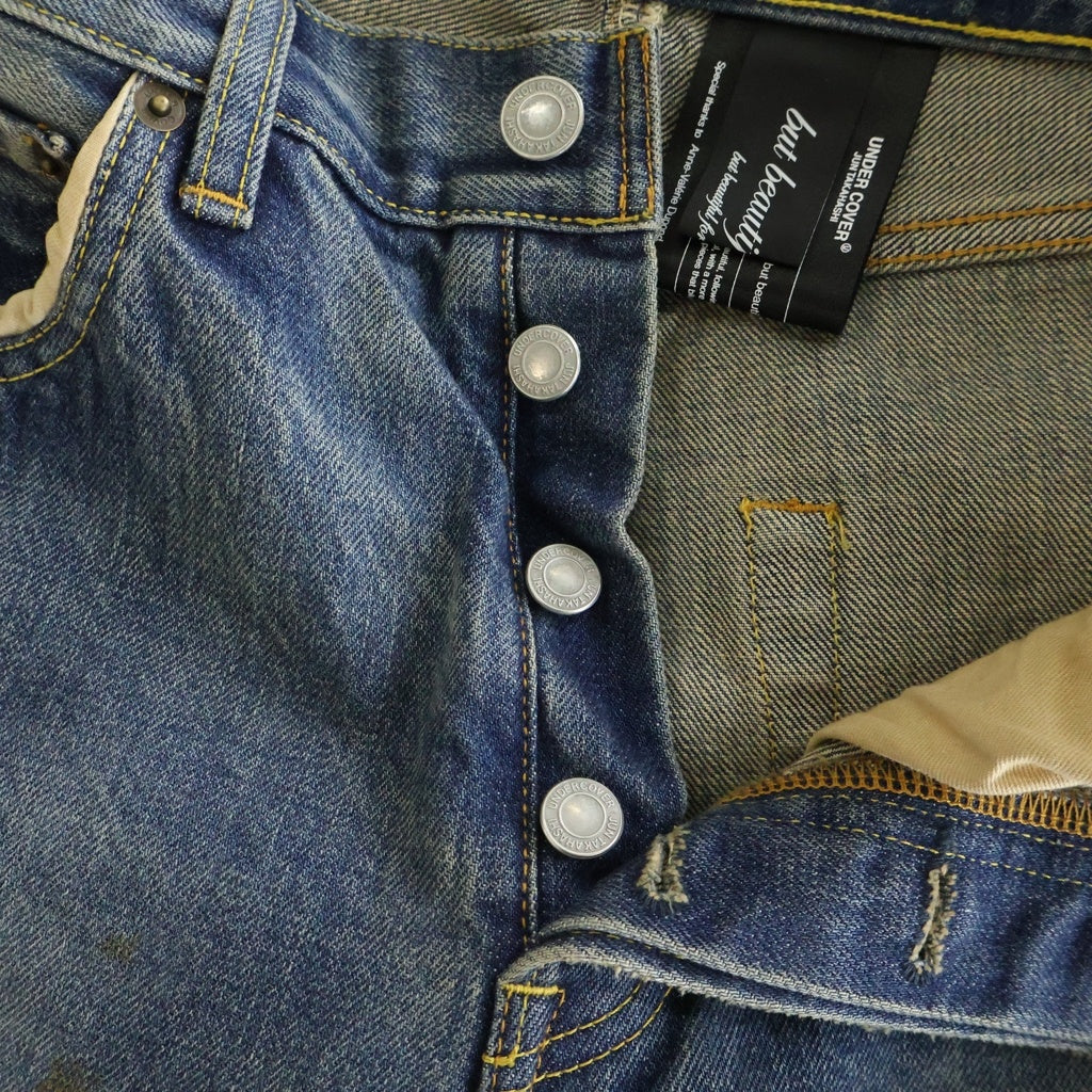 UNDERCOVER(アンダーカバー) 26SS BUT BEAUTIFUL DAMEGED DENIM PANTS バットビューティフル ダメージ加工 デニムパンツ インディゴ UC1F4503-1