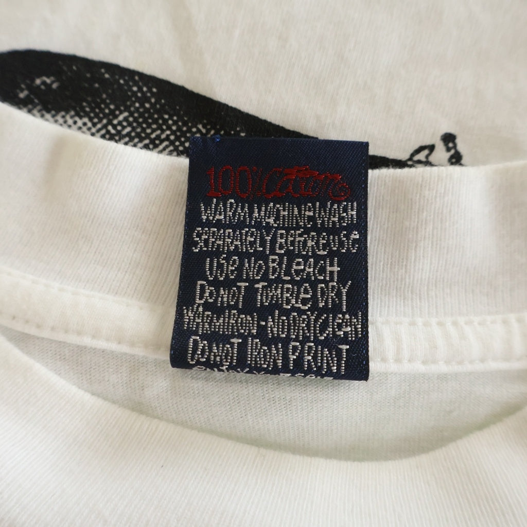 STUSSY(ステューシー) 90S OLD FRESH CLASSIC オールド フレッシュクラシック 紺タグ クルーネック半袖Tシャツ カットソー ホワイト