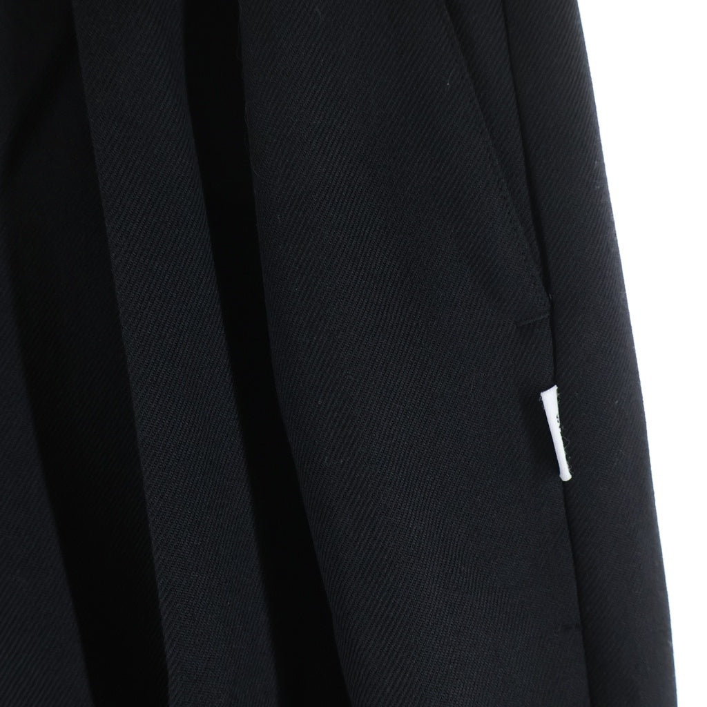 WTAPS(ダブルタップス) 26SS TROUSERS/WOPL. SERGE サージ 2タックトラウザーズ スラックスパンツ ブラック 261TQDT-PTM03