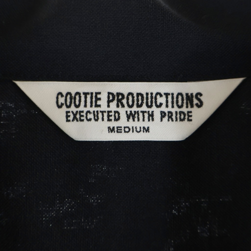 COOTIE PRODUCTIONS(クーティー プロダクションズ) T/W Open Collar L/S Shirt ツイル オープンカラー長袖シャツ ブラック CTE-24A402-PLAIN