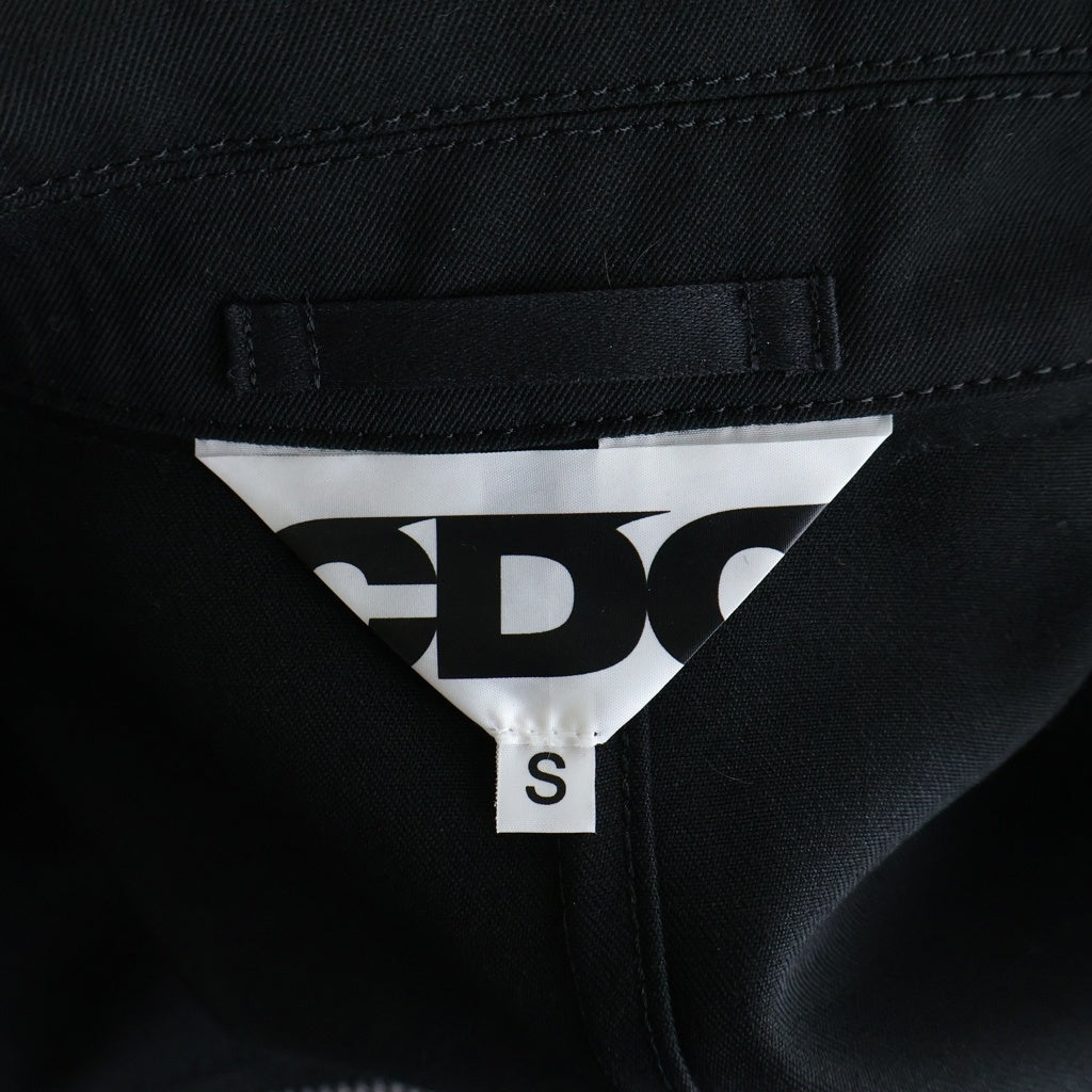 COMME des GARCONS CDG(コムデギャルソン シーディージー) AD2025 Wool Gabardine Jacket ウールギャバジン ジップアップジャケット ブラック SZ-J042