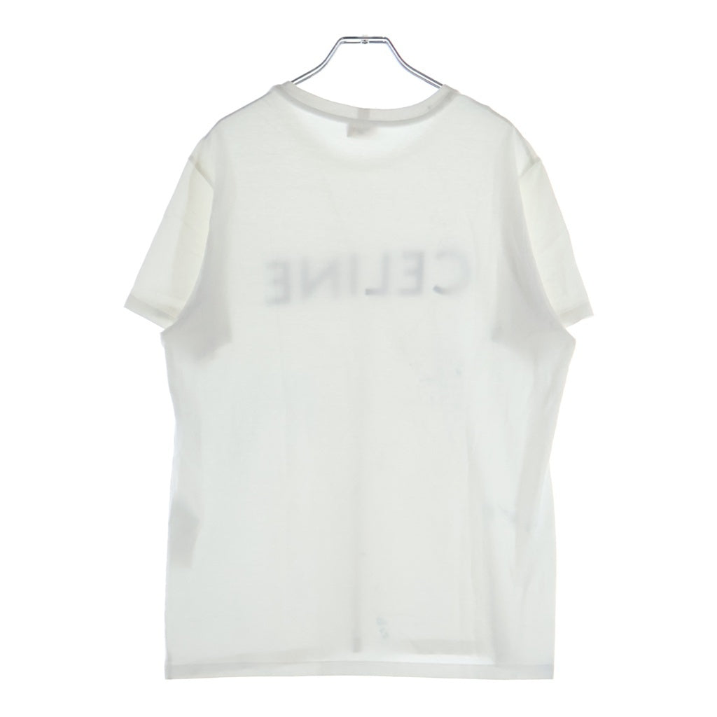 CELINE(セリーヌ) Classic T-Shirt クラシック フロントロゴプリント クルーネック半袖Tシャツ カットソー ホワイト 2X308916G