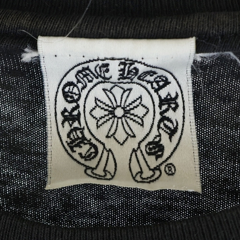 CHROME HEARTS(クロムハーツ) ×KYOSUKE HIMURO OLD L/S Tee 氷室京介 オールド バッグCHクロス アームロゴ ポケット ロングスリーブTシャツ 長袖カットソー ブラック