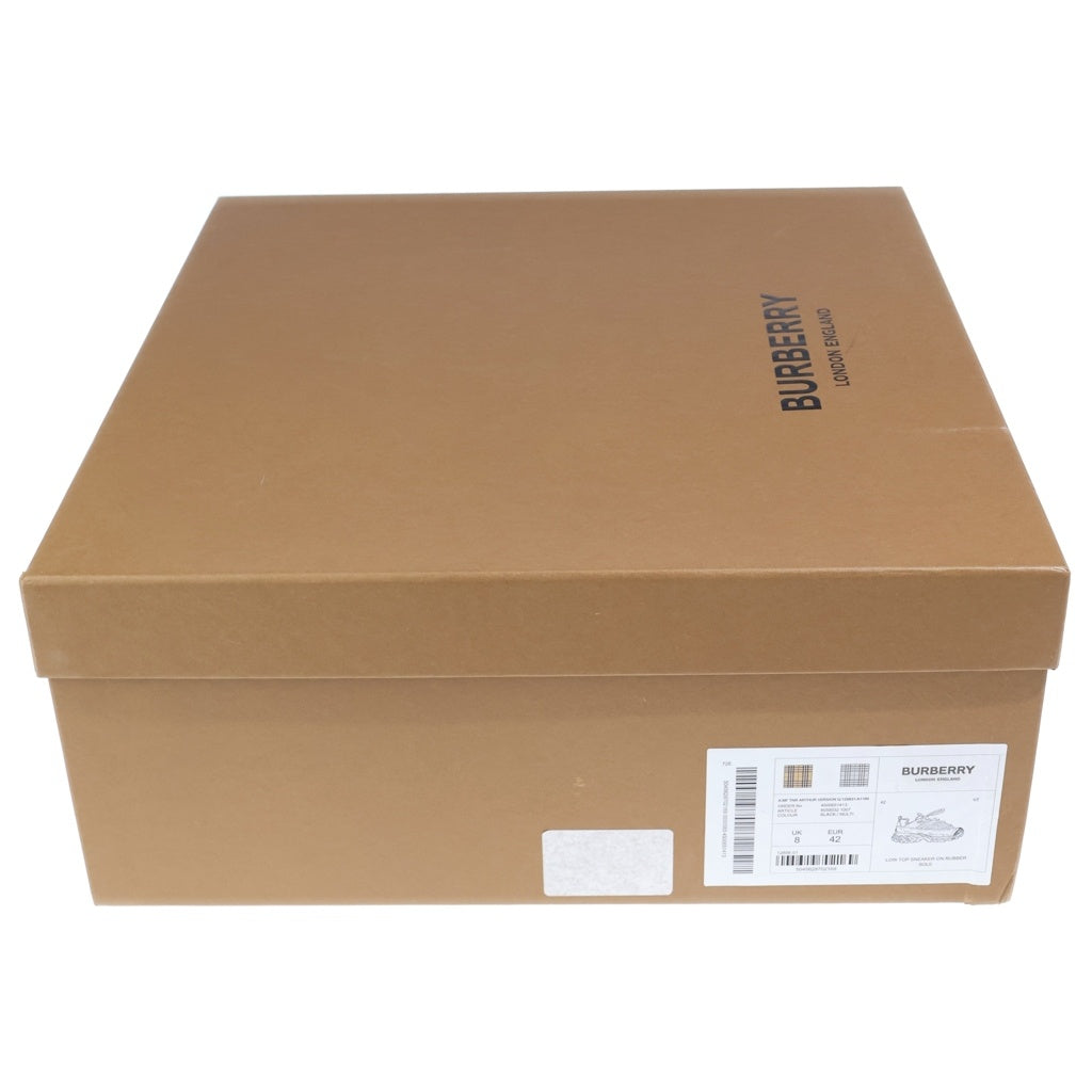 BURBERRY(バーバリー) ARTHUR BLACK LEATHER NYLON アーサーブラック レザーナイロン ローカットスニーカー ブラック/マルチ 80590321