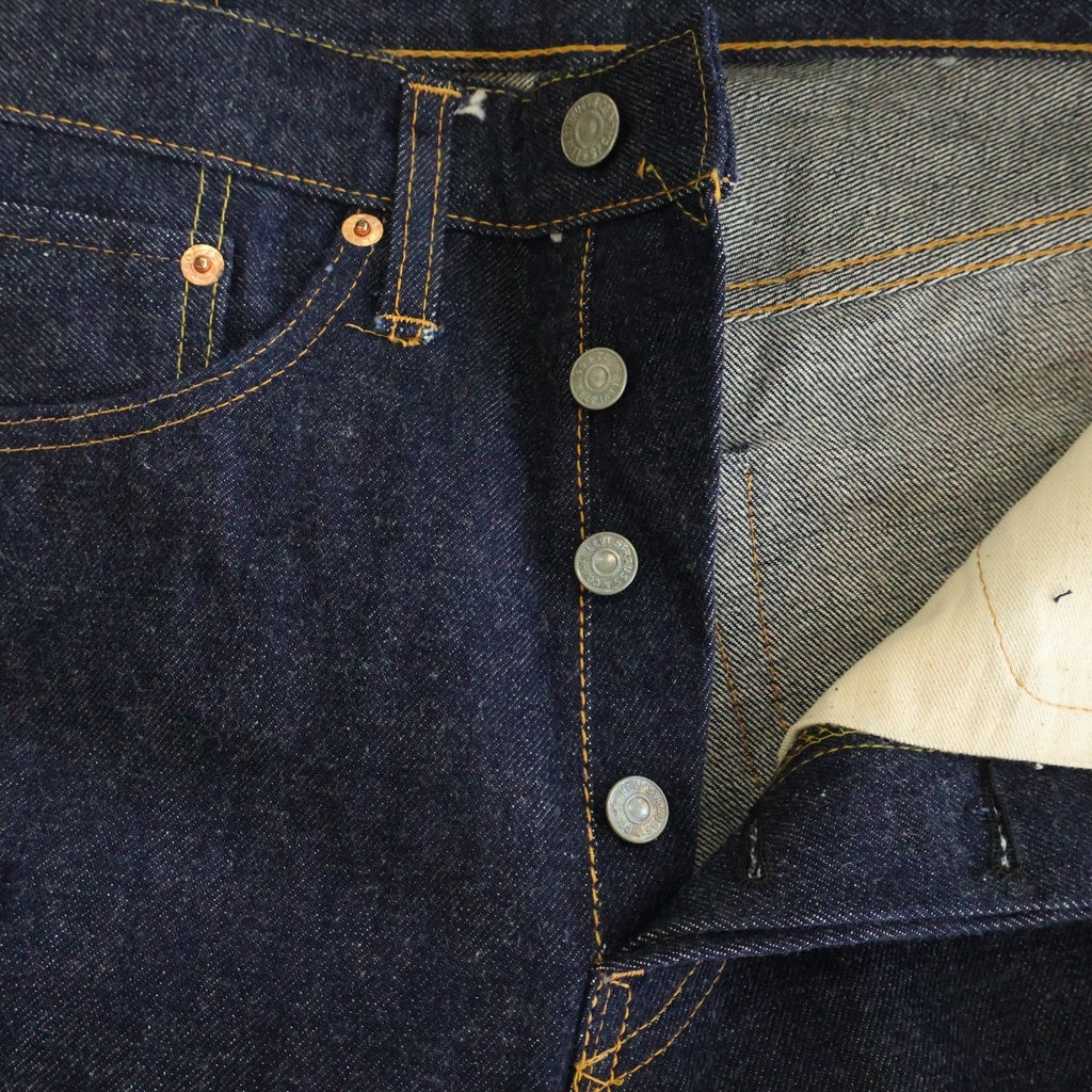 Levi's(リーバイス) 60S VINTAGE 501XX FINAL MODEL DEADSTOCK ギャラ無し 紙パッチ リベット無し 最終モデル ボタン裏E 不均等V BIGE Vステッチ ボタンフライ デニムパンツ