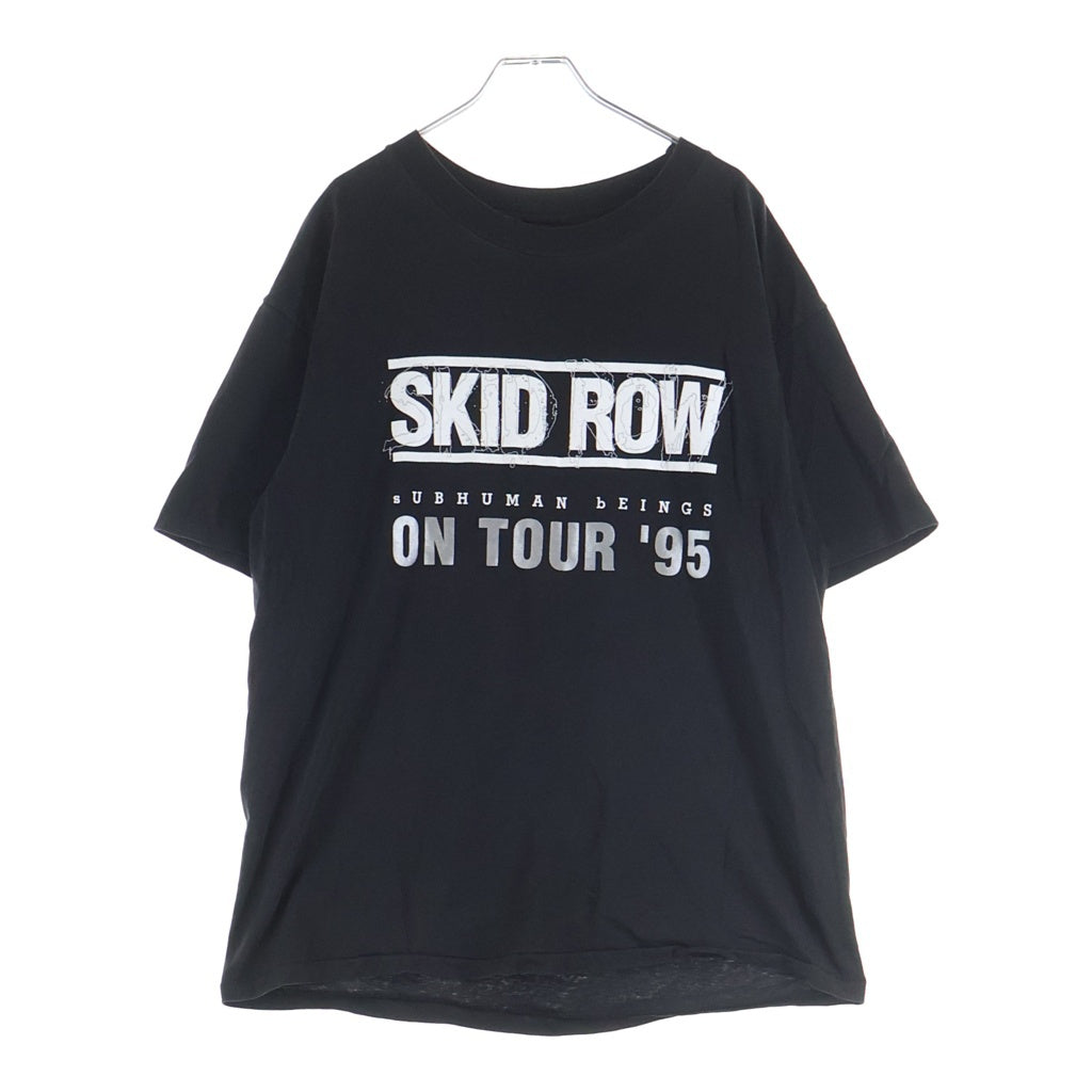 VINTAGE(ヴィンテージ) 90S SKID ROW 1995 ON TOUR ヴィンテージ スキッドロウ フロントプリント クルーネック 半袖Tシャツ カットソー ブラック