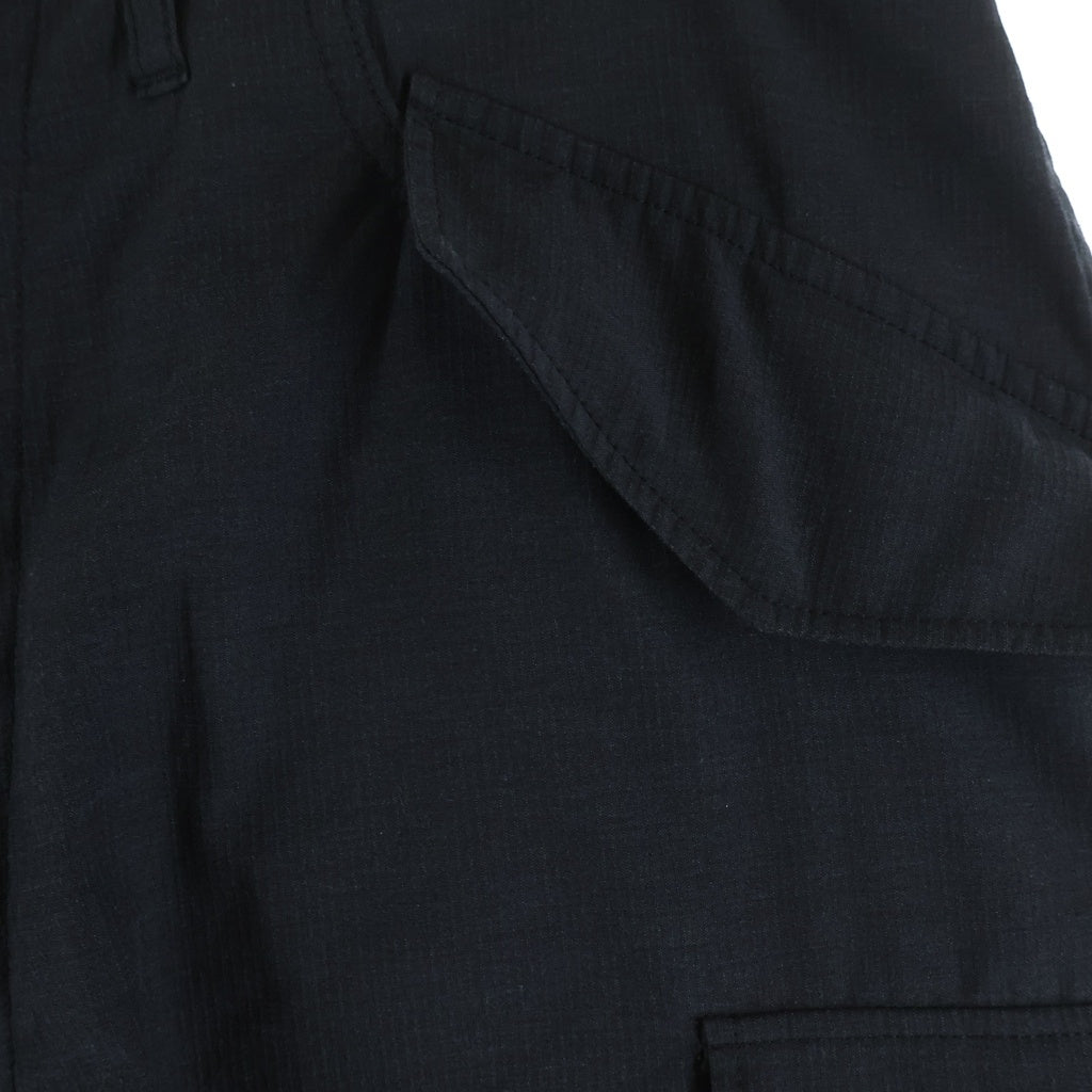 NO BRAND(ノーブランド) SOUMO ソウモ CARGO TROUSERS テトロン カーゴ クロップドパンツ ブラック 10-SP-003-EC