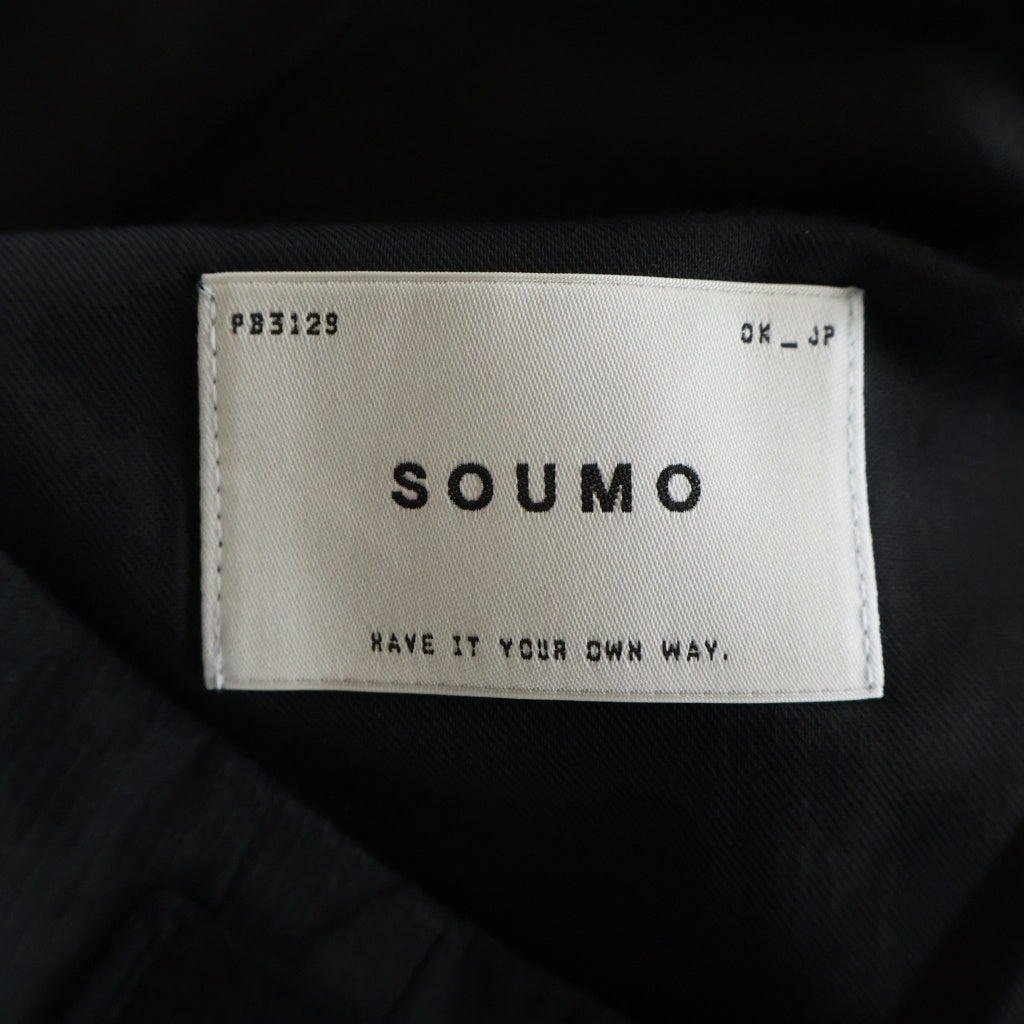 NO BRAND(ノーブランド) SOUMO ソウモ CARGO TROUSERS テトロン カーゴ クロップドパンツ ブラック 10-SP-003-EC