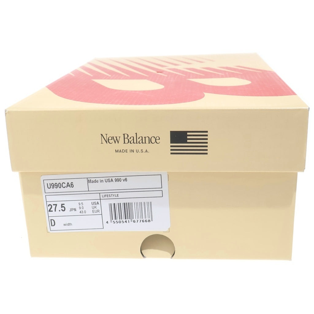 New Balance(ニューバランス) U990CA6 USA製 スエード メッシュ ローカットスニーカー グリーン/ブラウン US9.5/27.5cm