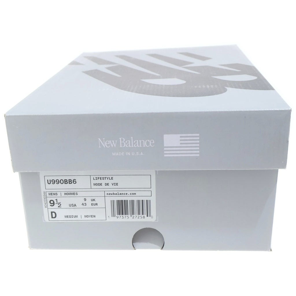 New Balance(ニューバランス) U990BB6 USA製 スエード メッシュ ローカットスニーカー ブラック US9.5/27.5cm