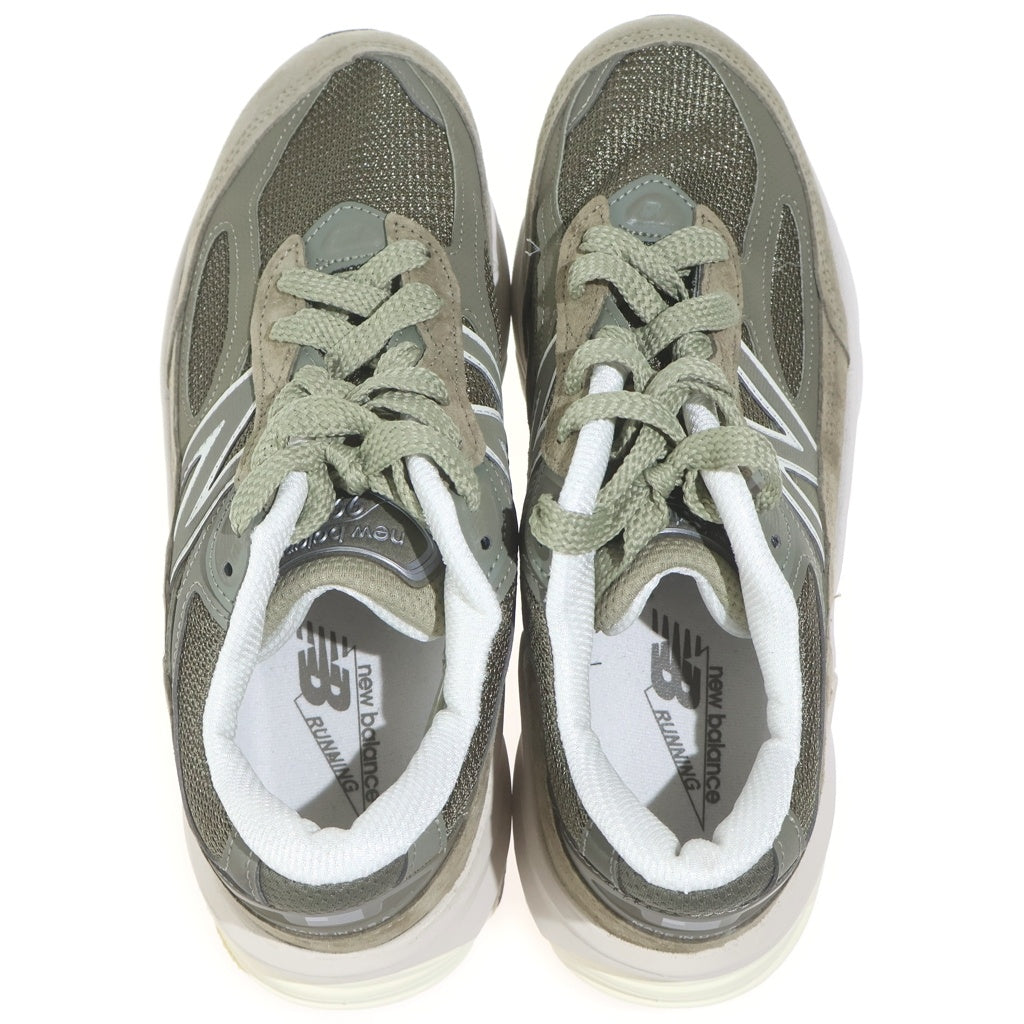 New Balance(ニューバランス) U990TB6 USA製 スエード メッシュ ローカットスニーカー カーキ US9/27cm