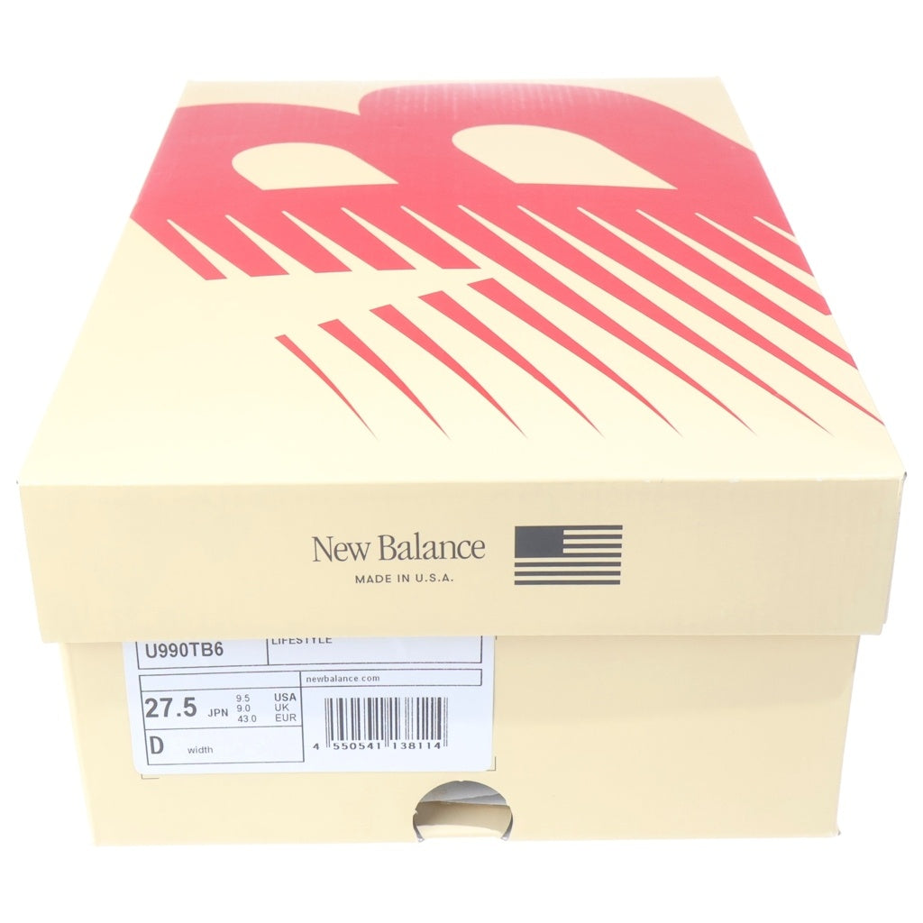 New Balance(ニューバランス) U990TB6 USA製 スエード メッシュ ローカットスニーカー カーキ US9.5/27.5cm
