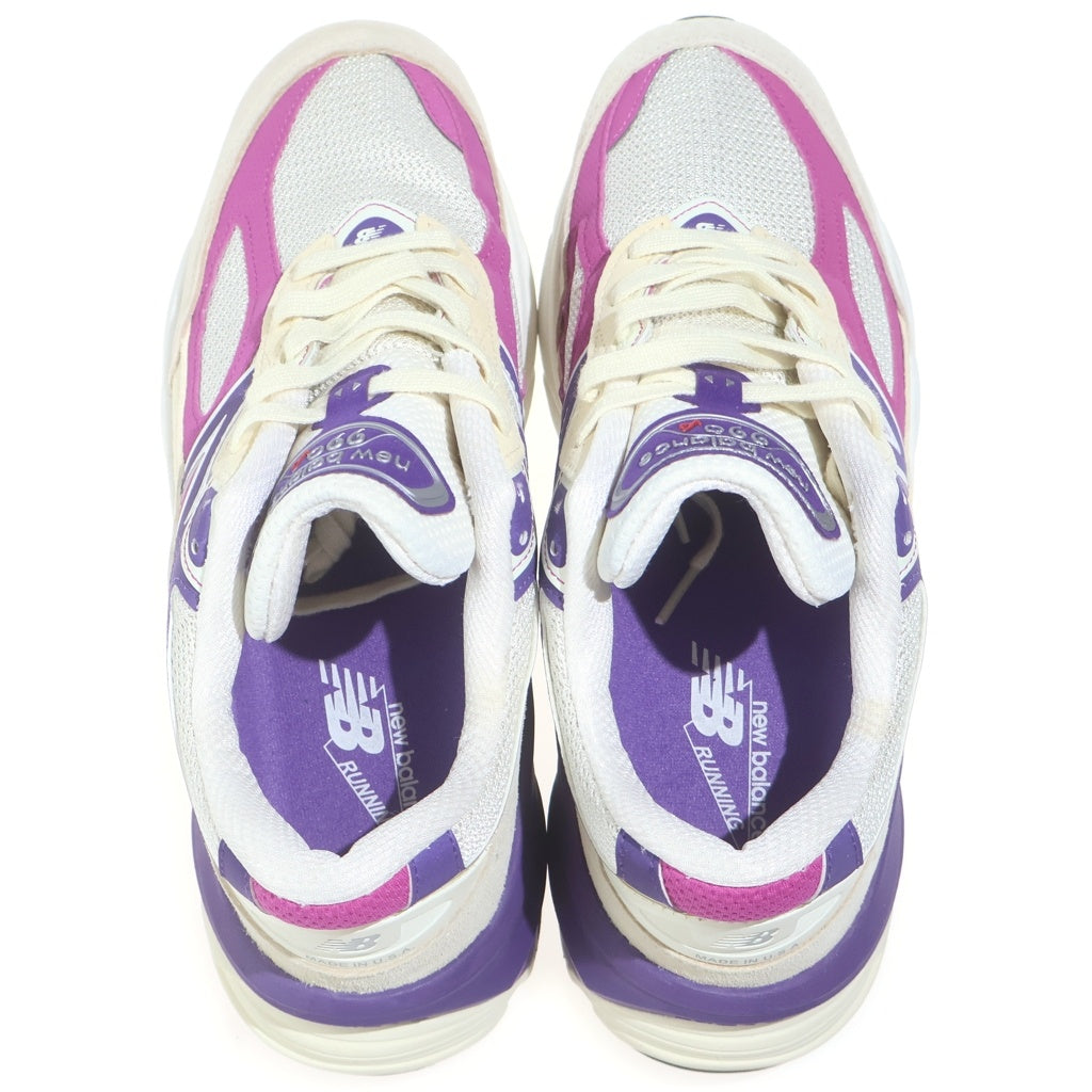 New Balance(ニューバランス) U990TD6 USA製 スエードメッシュ ローカットスニーカー パープル/ホワイト US9.5/27.5cm