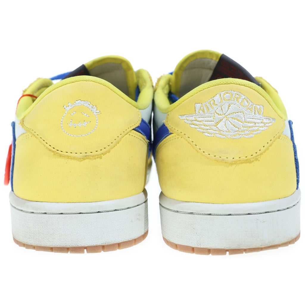 NIKE(ナイキ) ×TRAVIS SCOTT WMNS AIR JORDAN 1 RETRO OG Canary トラヴィススコット ウィメンズ エアジョーダン1 カナリー ローカットスニーカー US12.5/29.5cm DZ4137-700