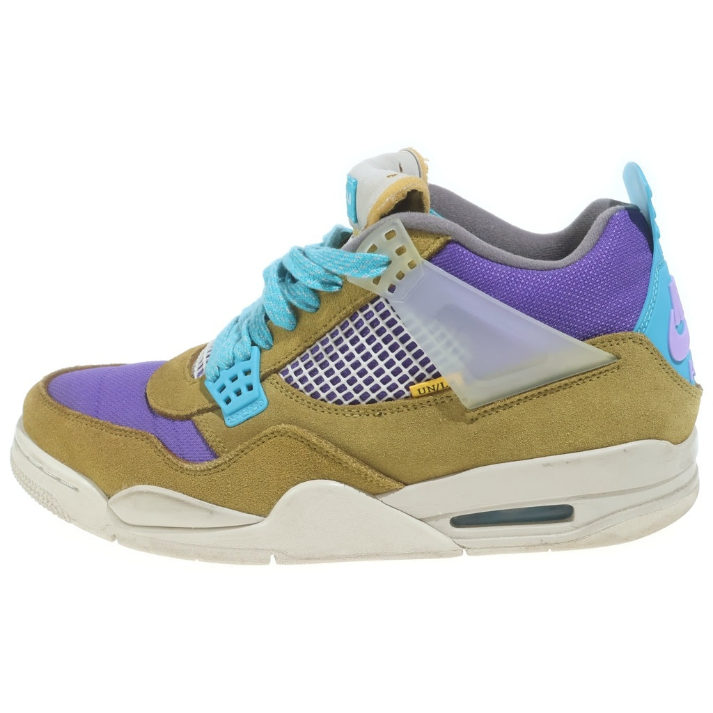 NIKE(ナイキ) ×UNION AIR JORDAN 4 SP DESERT MOSS ユニオン エアジョーダン4 デザートモス ローカットスニーカー カーキ/パープル US11/29cm DJ5718-300