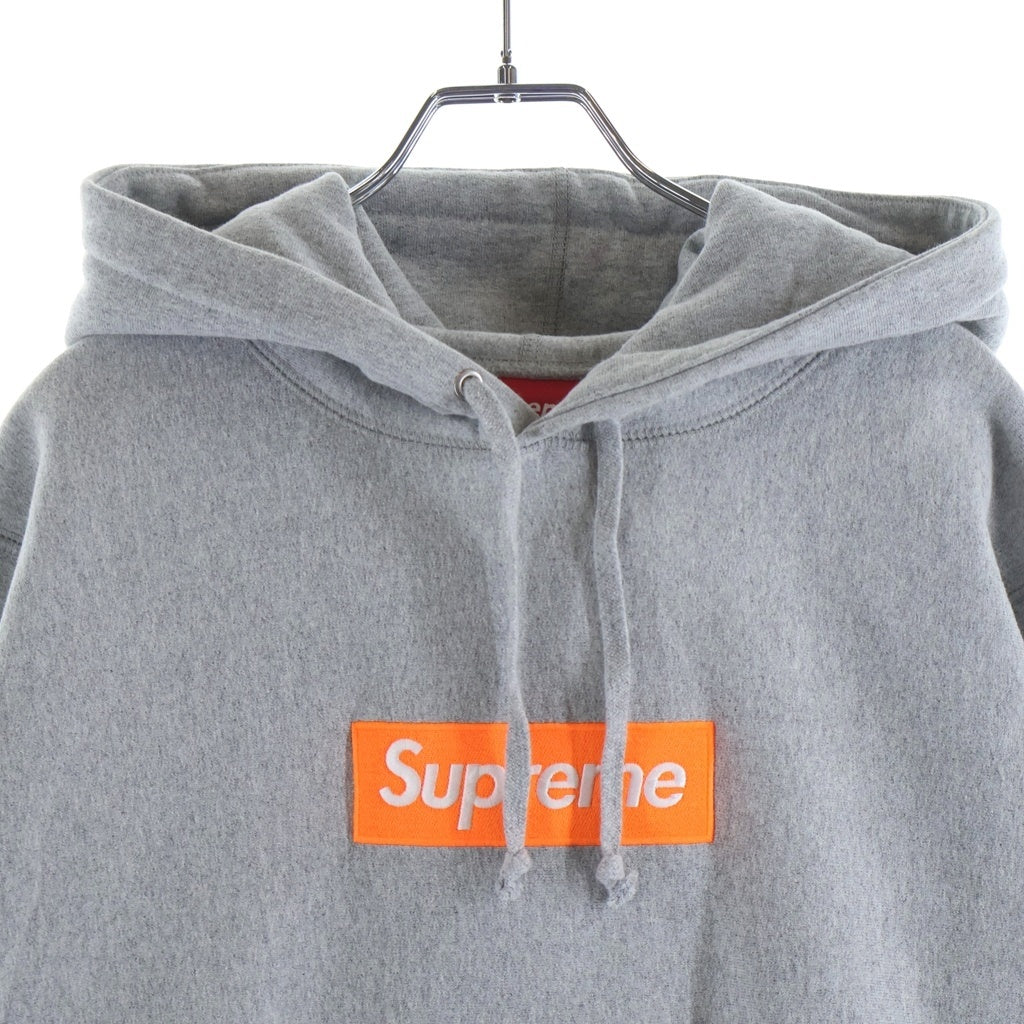 SUPREME(シュプリーム) 17AW Box Logo Hooded Sweatshirt ボックスロゴ プルオーバーパーカー フーディー グレー/オレンジ