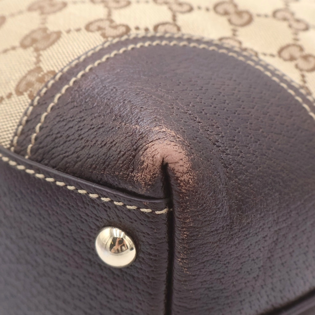 GUCCI(グッチ) PRINCY LINE GGキャンバス プリンシー シェリーライン レザー トートバッグ ベージュ 181779 レディース
